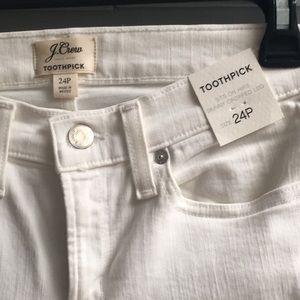NEVER WORN JCrew white toothpick jeans